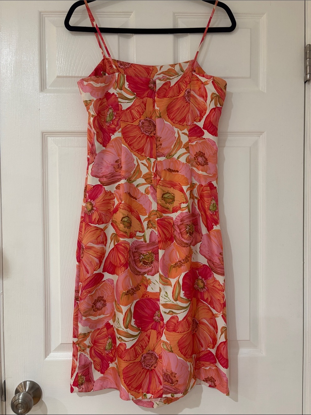 Ann Taylor Floral Midi Dress in Red, Pink, Orange - Picture 5 of 8